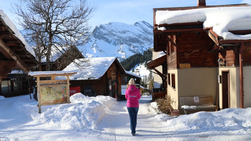 Mürren in de winter.